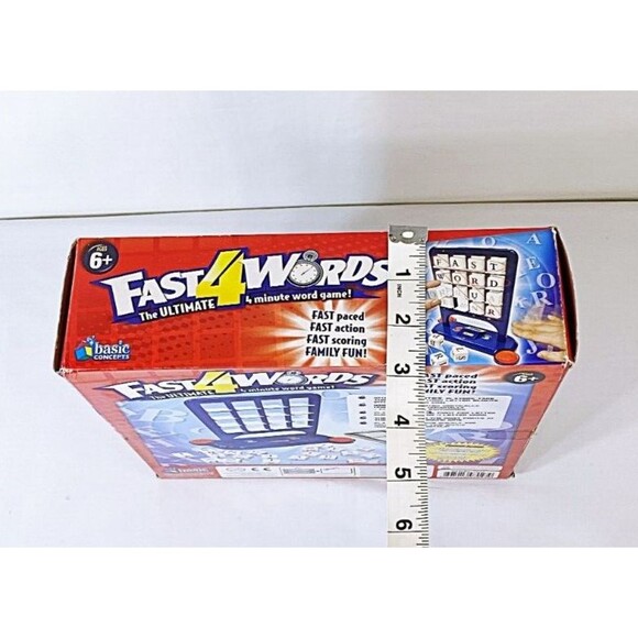 Fast4Words By Basic Concepts- Scrabble Like Connect 4 Word Game (Package Flaws) - Picture 5 of 5